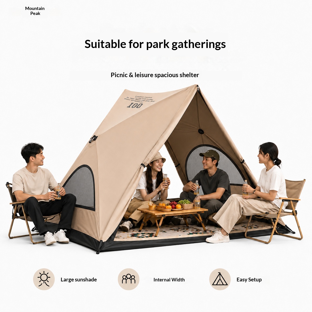 Outdoor Camping Automatic Quick Opening Tent - خيمة مثلثة أوتوماتيكية، خيمة للتخييم في