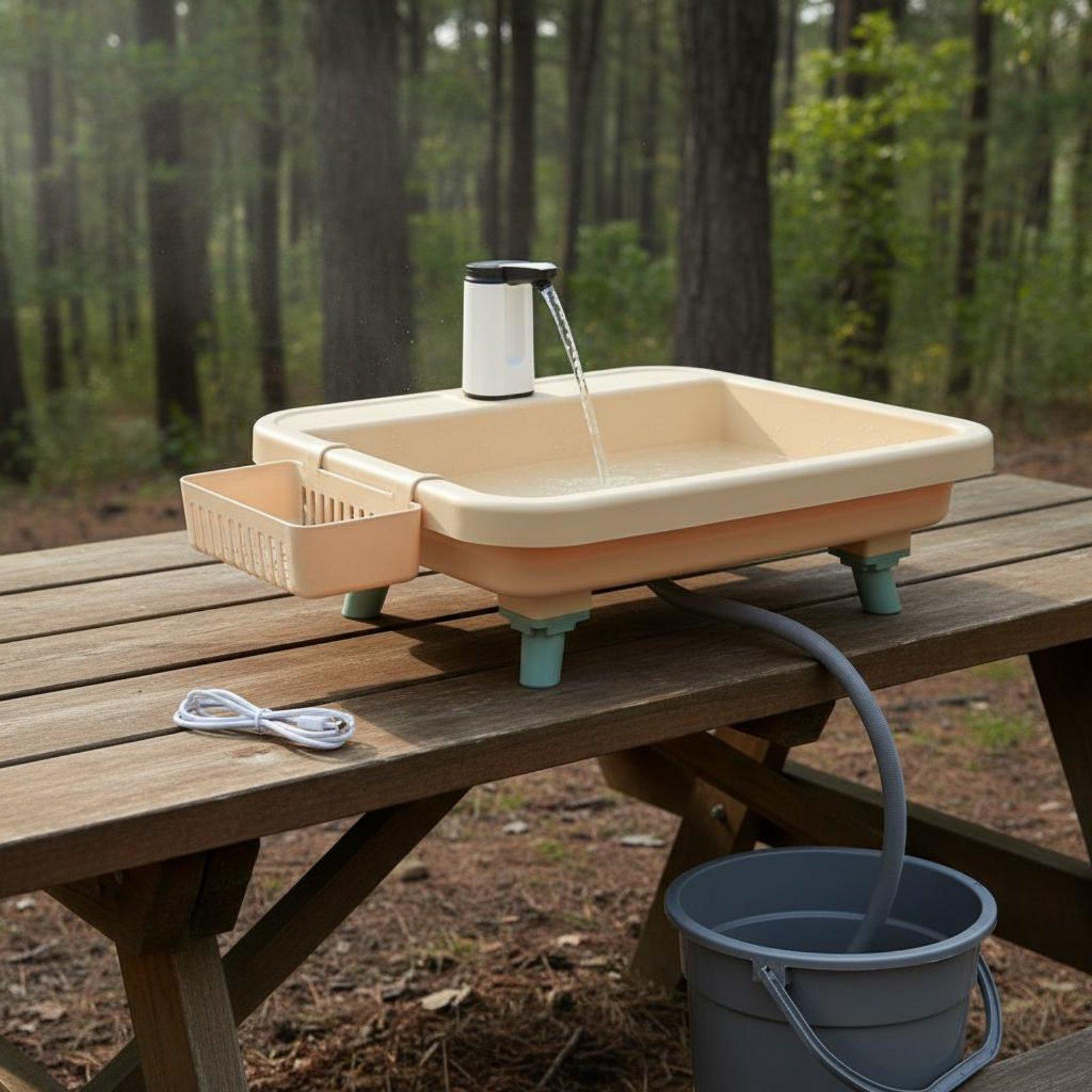 Outdoor Camping - حوض غسيل محمول للتخييم في الهواء