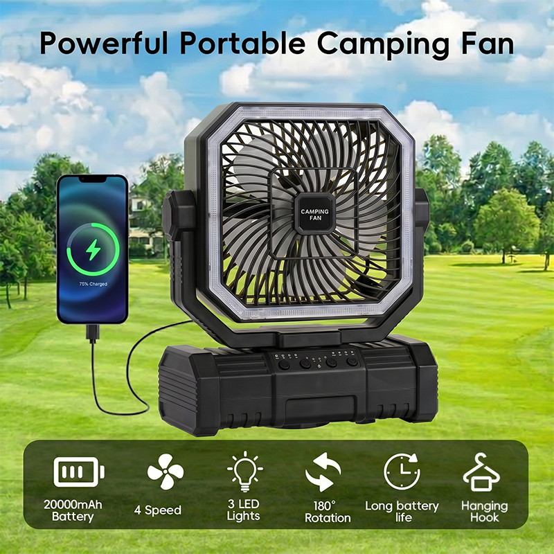 Outdoor Camping Misting Fan - مروحة سقف للتخييم بسعة 20000 مللي