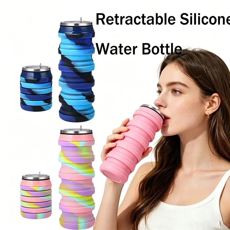 Collapsible Water Bottle - زجاجة ماء سيليكون قابلة للطي سعة
