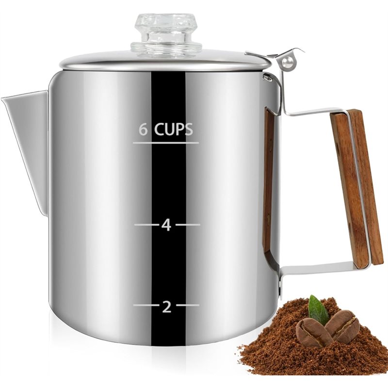 Camp Percolator Coffee - وعاء قهوة NOCM سعة 6 أكواب،
