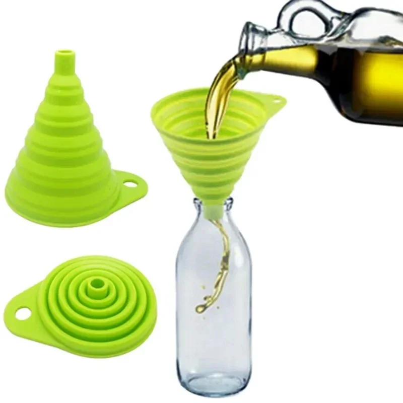 Collapsible Water Bottle - 1/4 قطعة قمع سيليكون قابل للطي