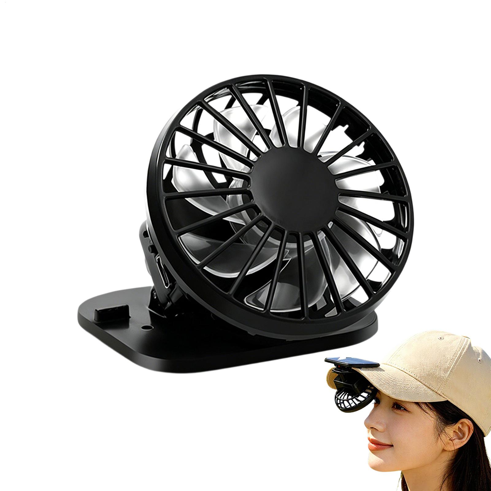 Outdoor Camping Misting Fan - مروحة قابلة للتركيب على القبعة بثلاث