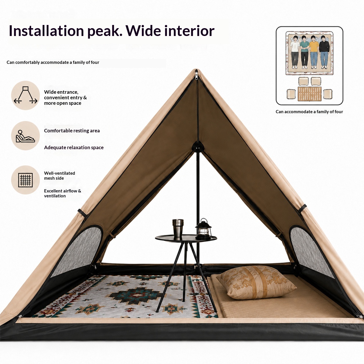 خيمة مثلثة أوتوماتيكية، خيمة ل - مراجعة Outdoor Camping Automatic Quick Opening Tent وسعره