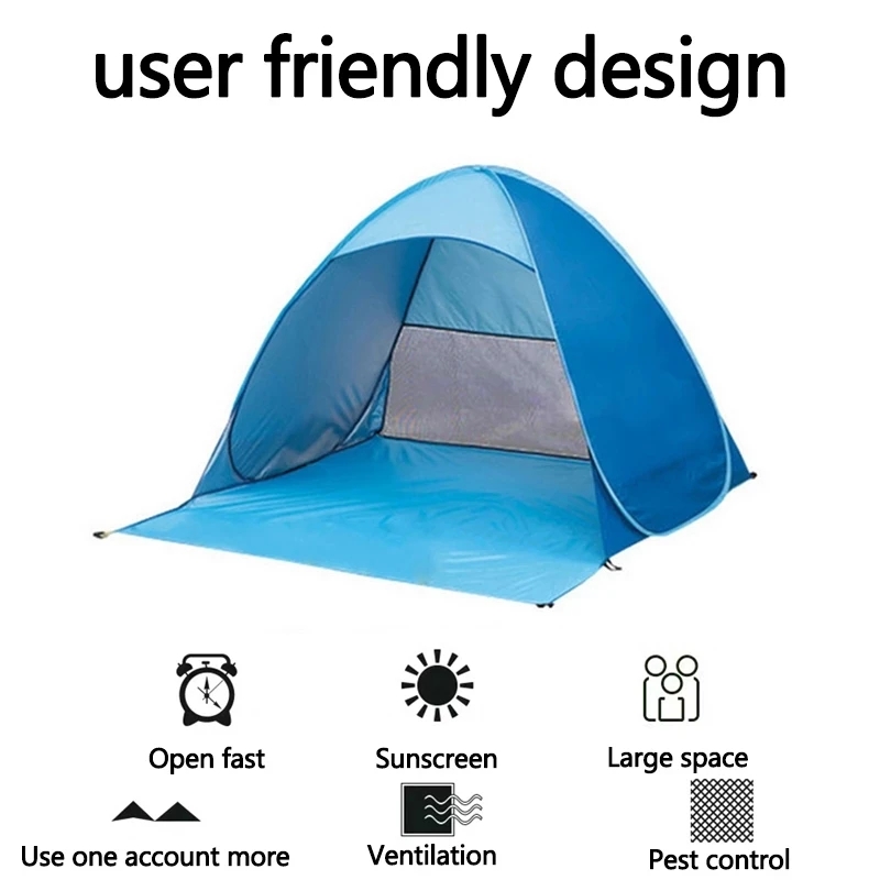 خيمة شاطئية سريعة الفتح تلقائي - مراجعة Outdoor Camping Automatic Quick Opening Tent وسعره