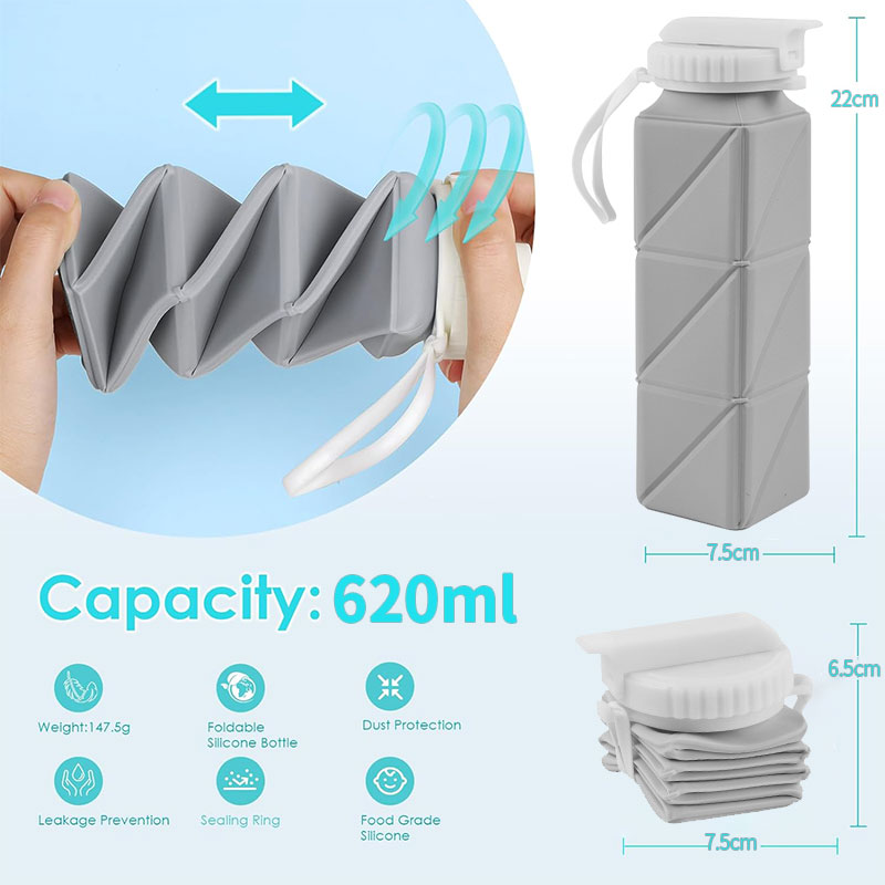 زجاجة مياه قابلة للطي بغطاء من - مراجعة Collapsible Water Bottle وسعره
