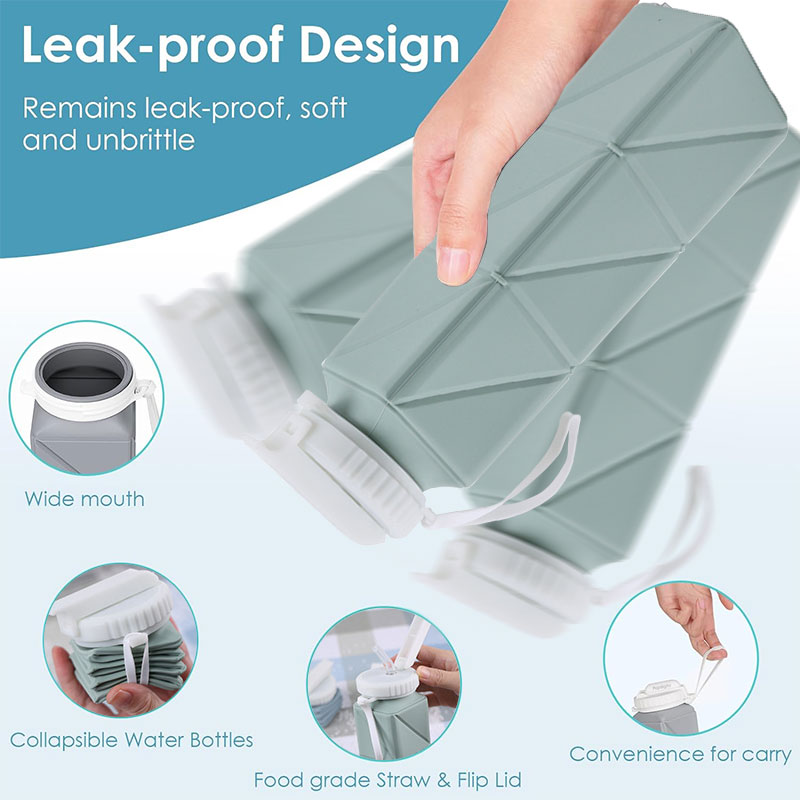 زجاجة مياه قابلة للطي بغطاء من - مراجعة Collapsible Water Bottle وسعره