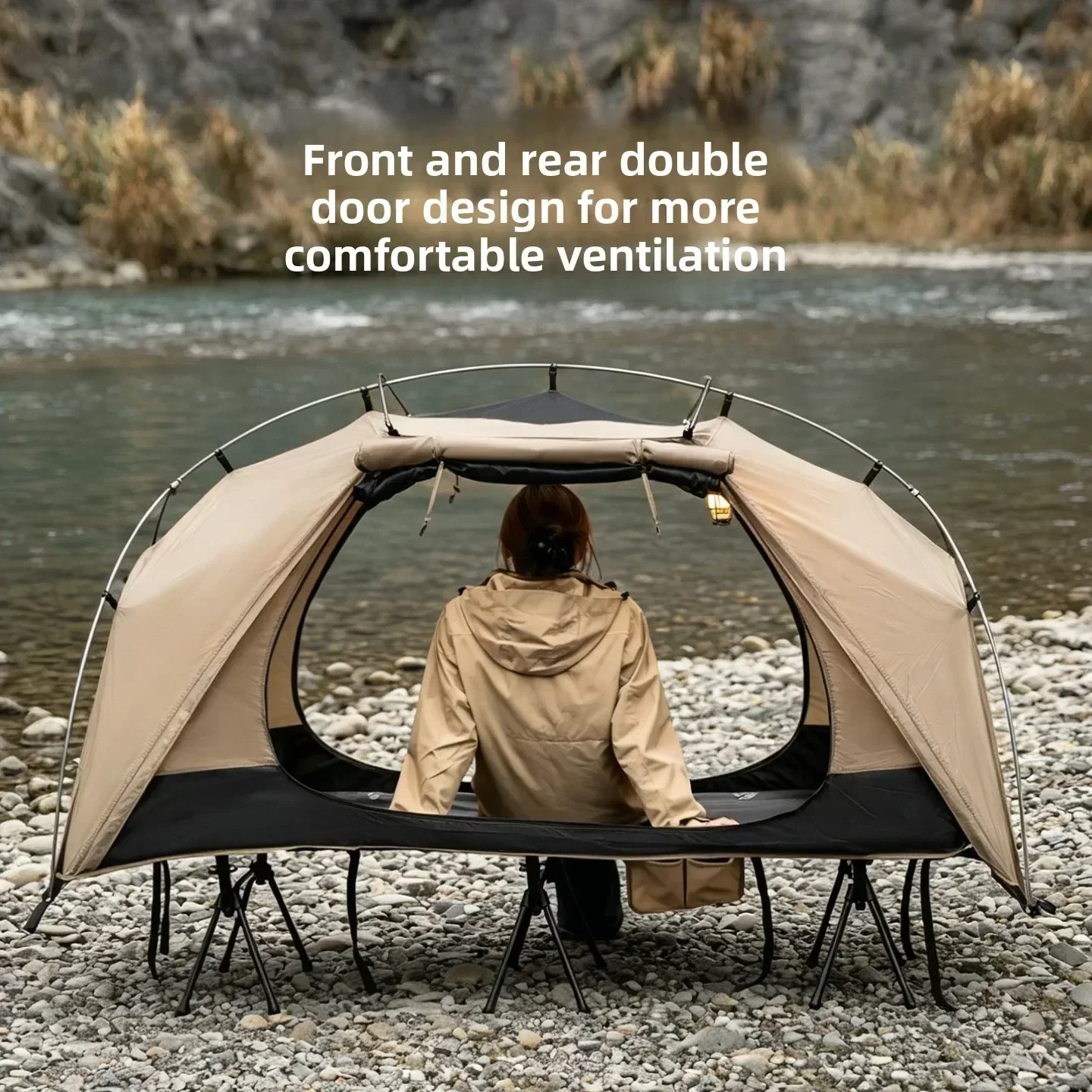 خيمة نوم محمولة لشخص واحد من م - مراجعة Outdoor Camping Automatic Quick Opening Tent وسعره