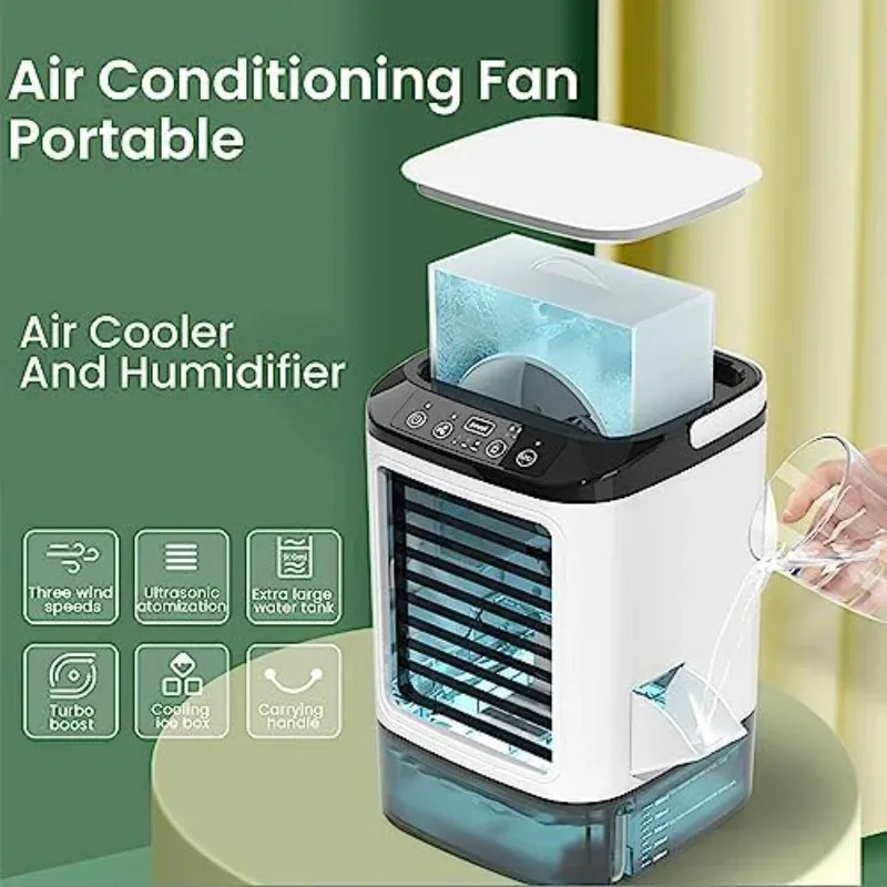 أحدث مروحة مكيف هواء صغيرة محم - مراجعة Outdoor Camping Air Conditioner وسعره
