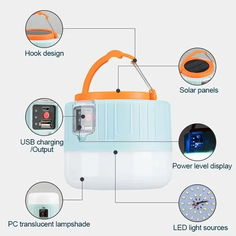 فانوس التخييم بالطاقة الشمسية  - مراجعة Outdoor Camping Lantern وسعره