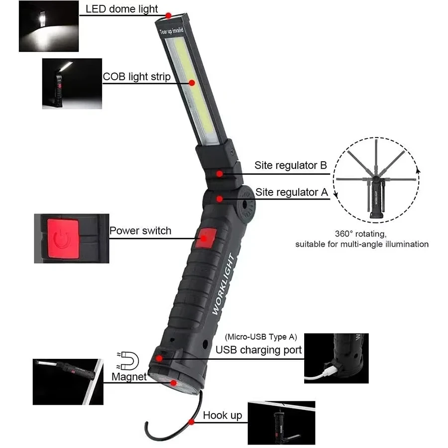مصباح يدوي مغناطيسي قابل لإعاد - مراجعة Outdoor Camping Lantern وسعره
