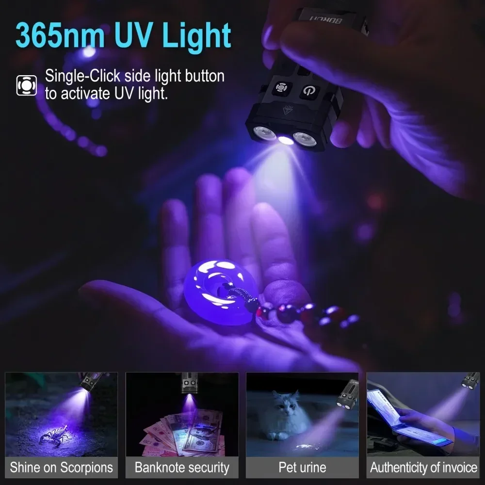 BORUiT EV20 1100LM EDC UV المف - مراجعة Outdoor Camping Lantern وسعره
