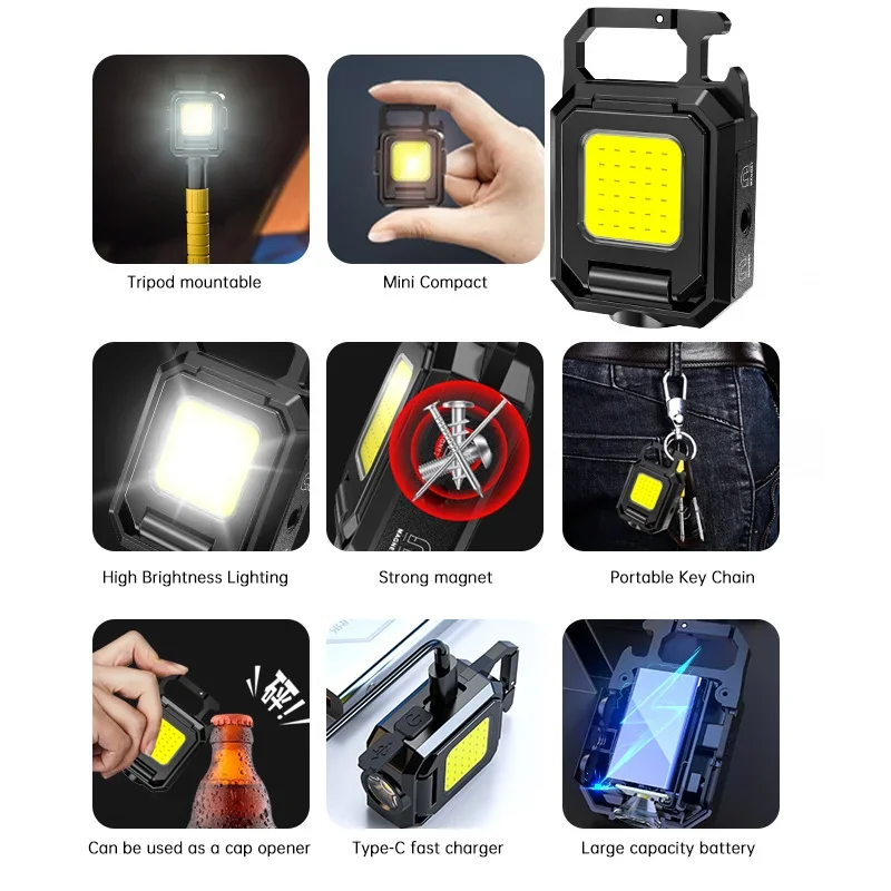 مصباح يدوي صغير سلسلة المفاتيح - مراجعة Outdoor Camping Lantern وسعره