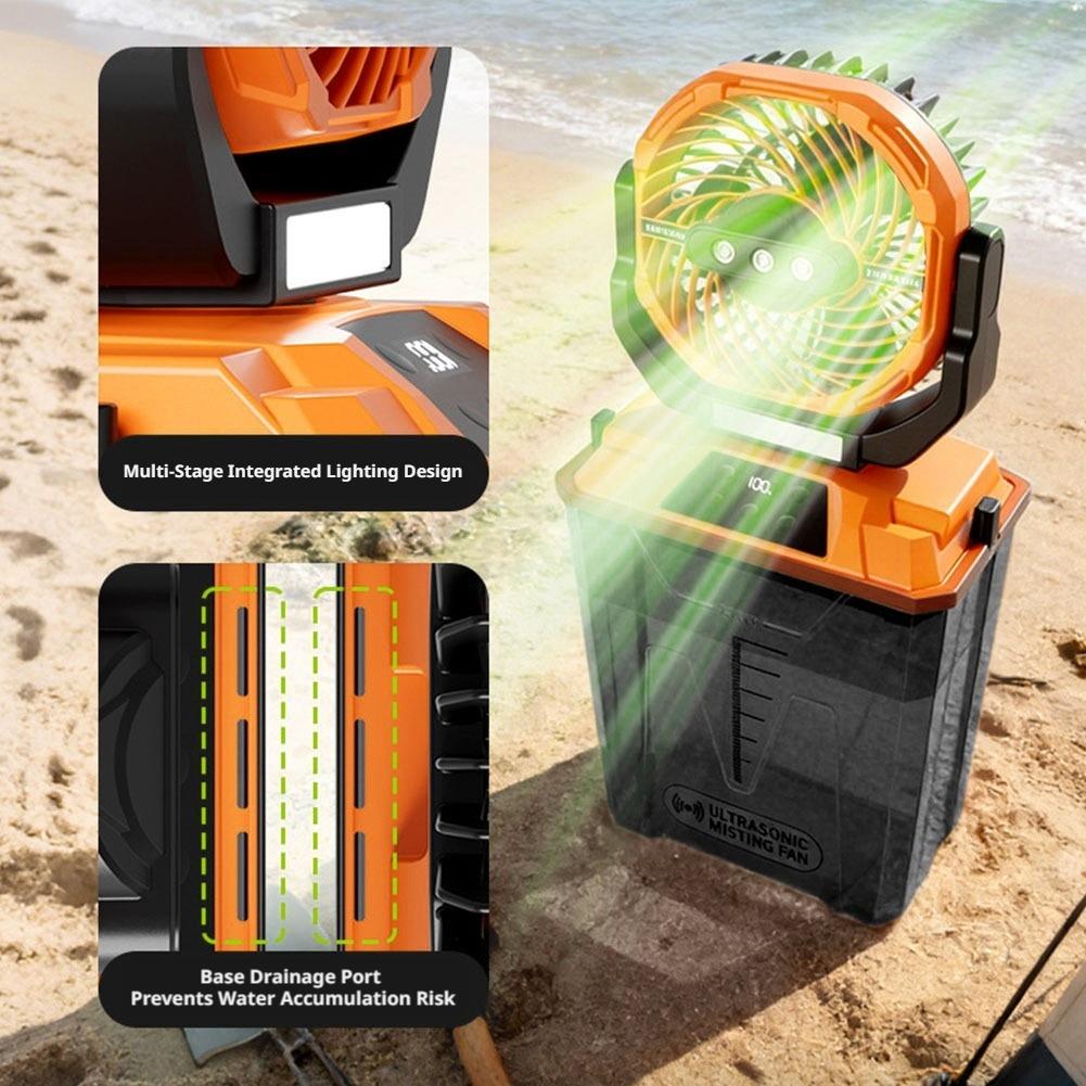 مروحة تبريد محمولة جديدة للاست - مراجعة Outdoor Camping Misting Fan وسعره