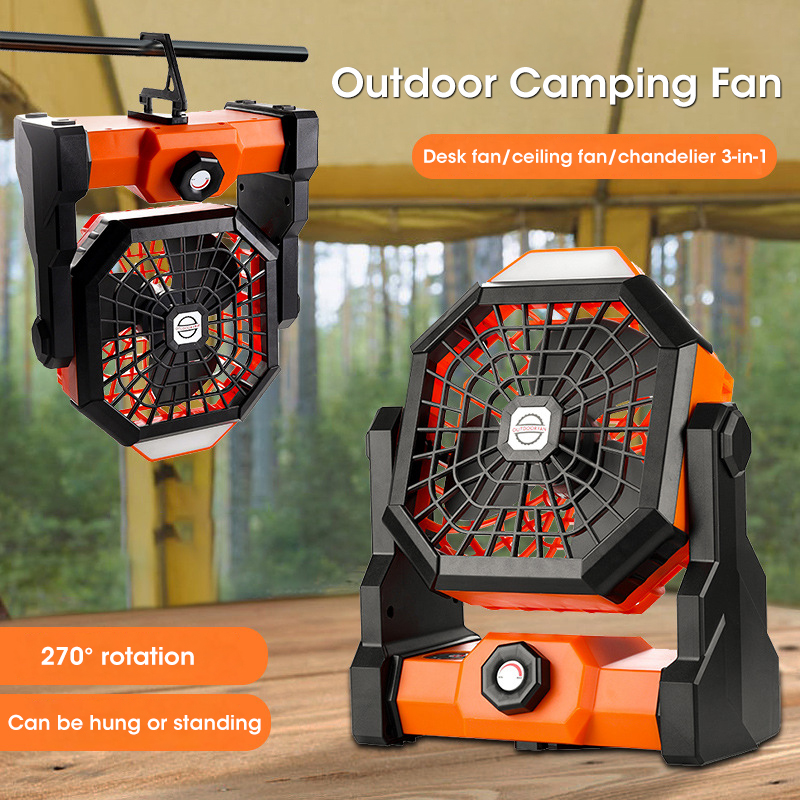 مروحة تخييم 10000 مللي أمبير ف - مراجعة Outdoor Camping Misting Fan وسعره