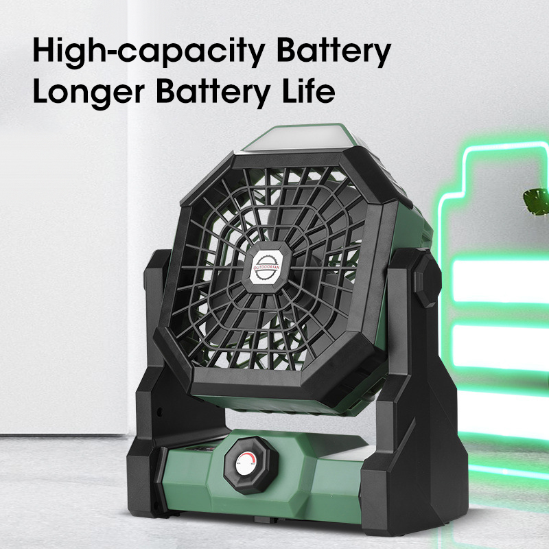 مروحة تخييم 10000 مللي أمبير ف - مراجعة Outdoor Camping Misting Fan وسعره