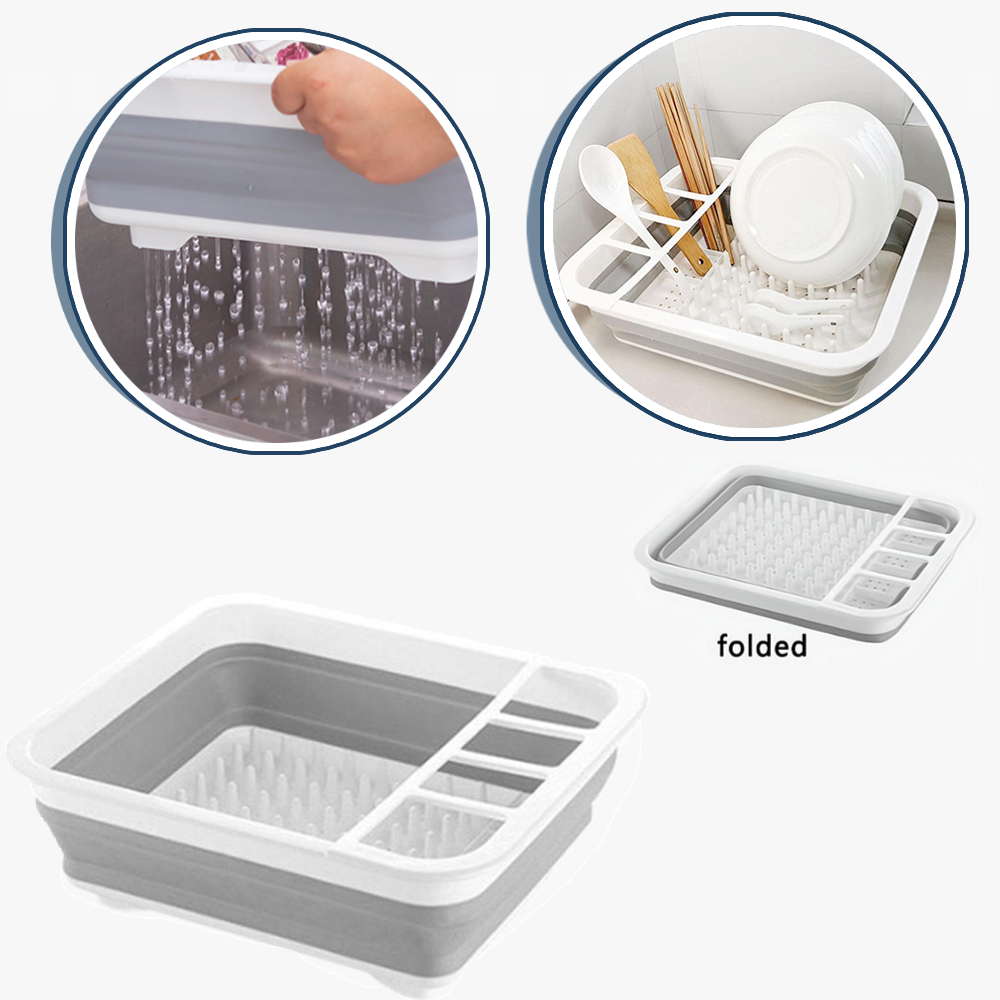 رف تجفيف أطباق قابل للطي، منظم - مراجعة Outdoor Camping Sink وسعره