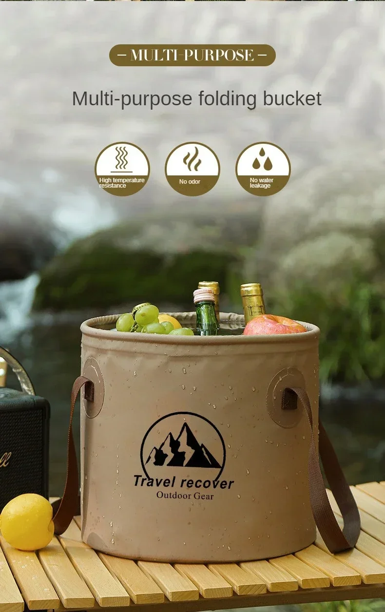 دلو قابل للطي للسيارة سعة 20 ل - مراجعة Outdoor Camping Sink وسعره
