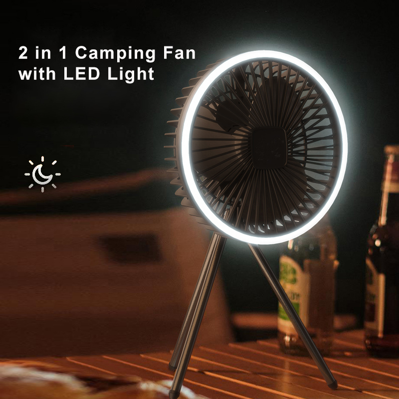 مروحة تخييم محمولة 10000 مللي  - مراجعة Outdoor Camping Misting Fan وسعره