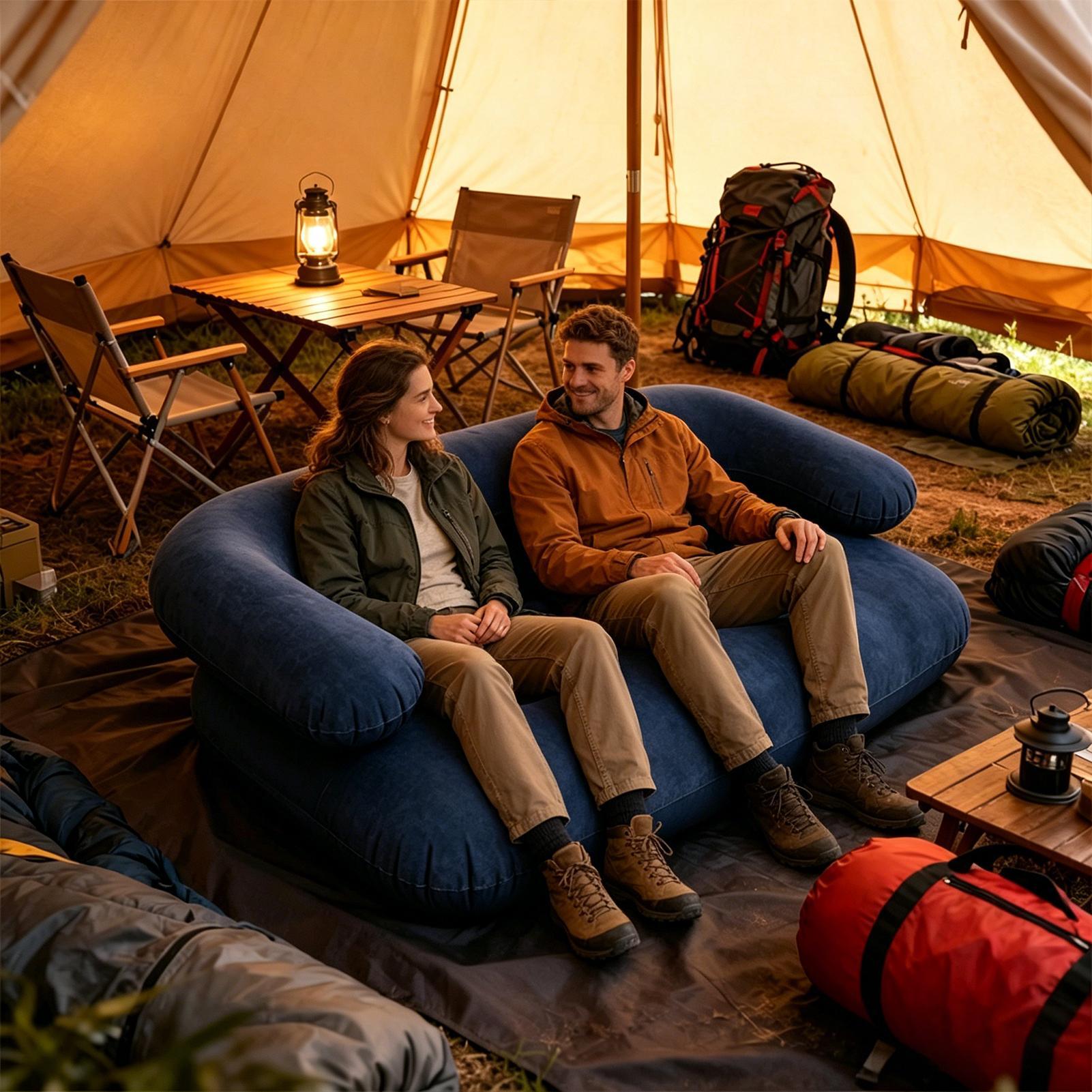 أريكة قابلة للنفخ مقاس 135×66× - مراجعة Outdoor Camping Decke وسعره