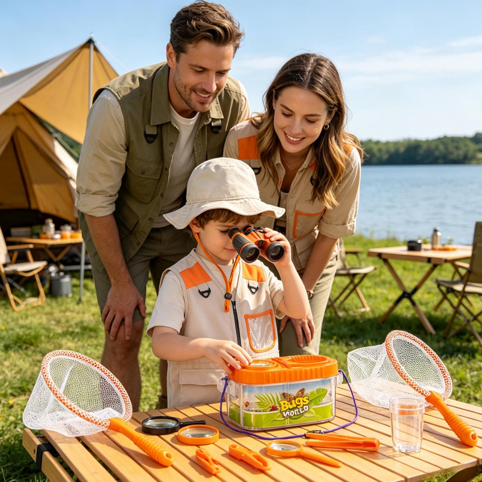 مجموعة مغامرات للأطفال مع قبعة - مراجعة Outdoor Camping Kids Activities وسعره