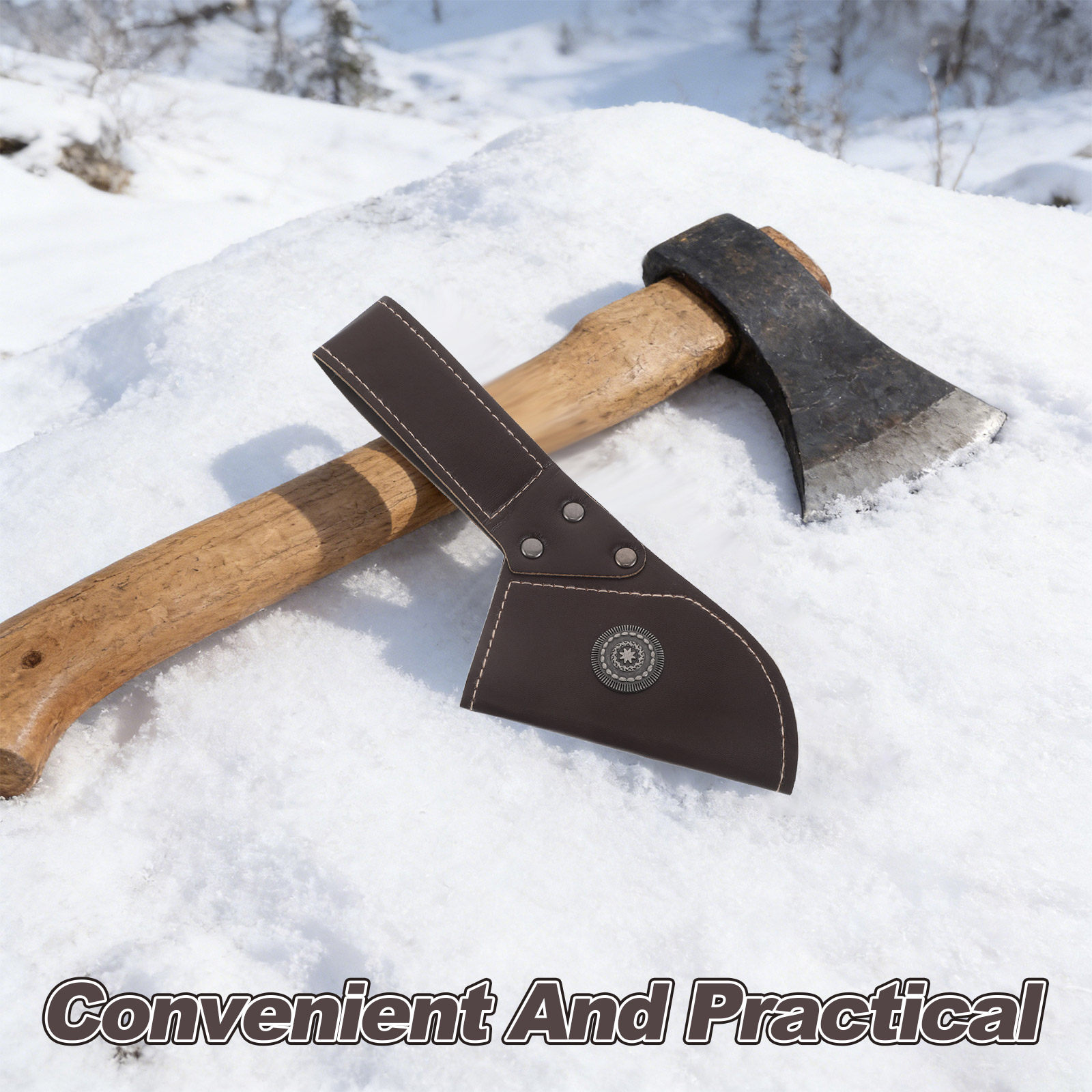 غطاء رأس الفأس من الجلد الصناع - مراجعة Camp Axe Hatchet وسعره