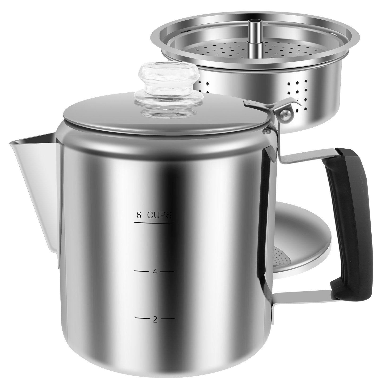 جهاز تقشير القهوة من الفولاذ ا - مراجعة Camp Percolator Coffee وسعره