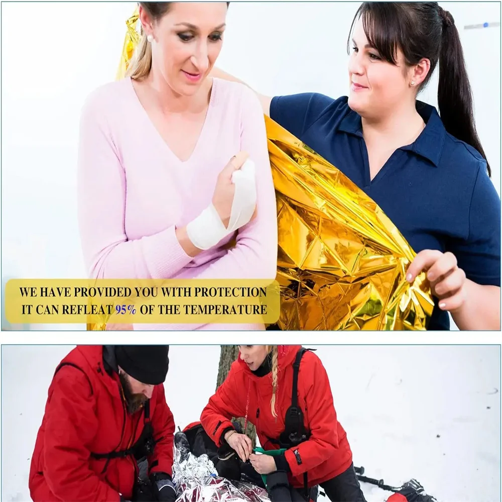 5 قطعة بطانية حرارية للطوارئ ل - مراجعة Outdoor Camping Rug Waterproof وسعره
