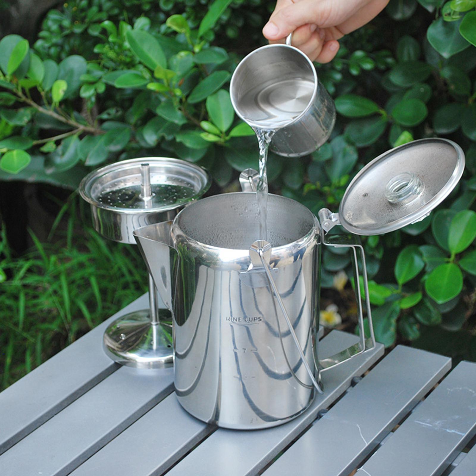 وعاء قهوة للتخييم من الفولاذ ا - مراجعة Camp Percolator Coffee وسعره