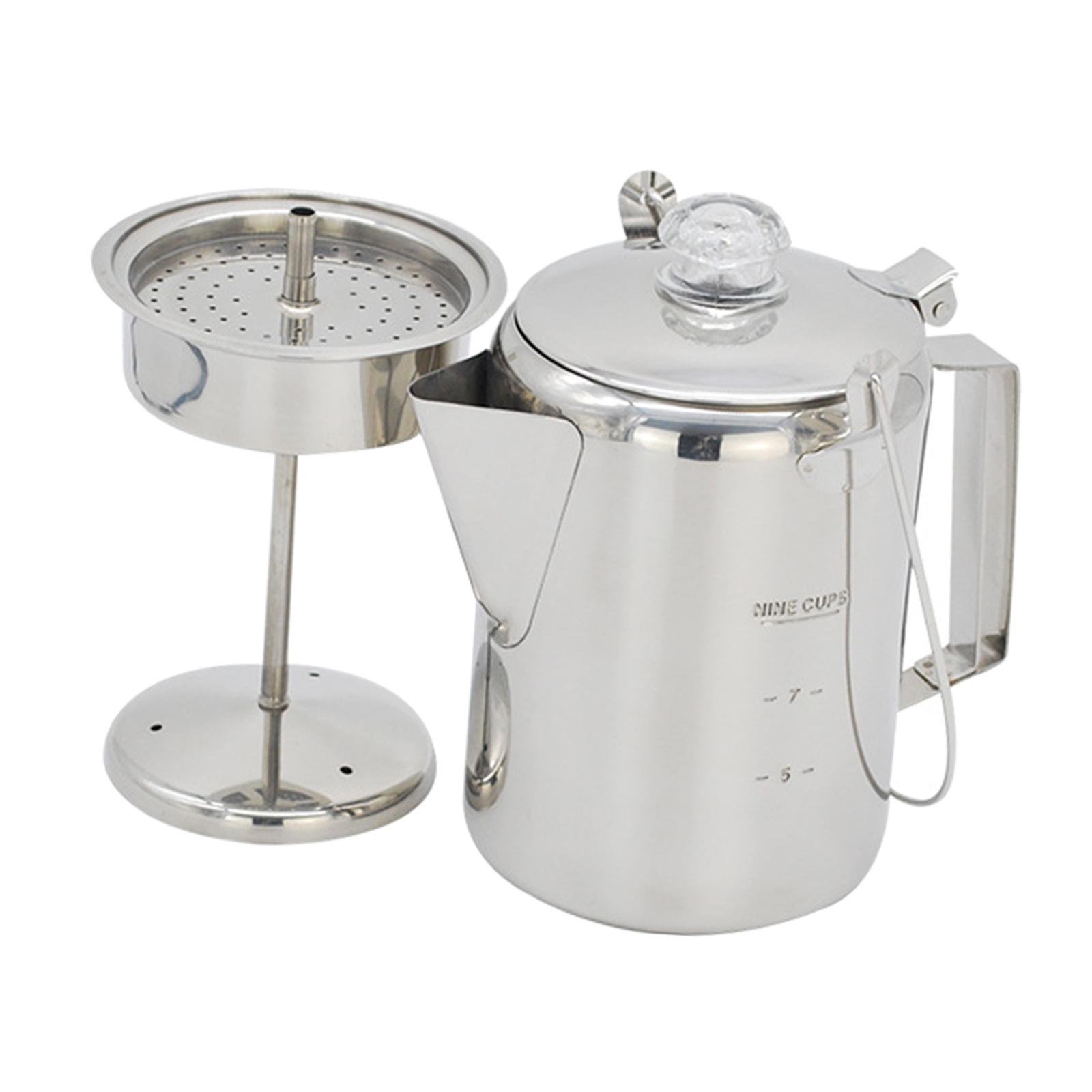 وعاء قهوة للتخييم من الفولاذ ا - مراجعة Camp Percolator Coffee وسعره