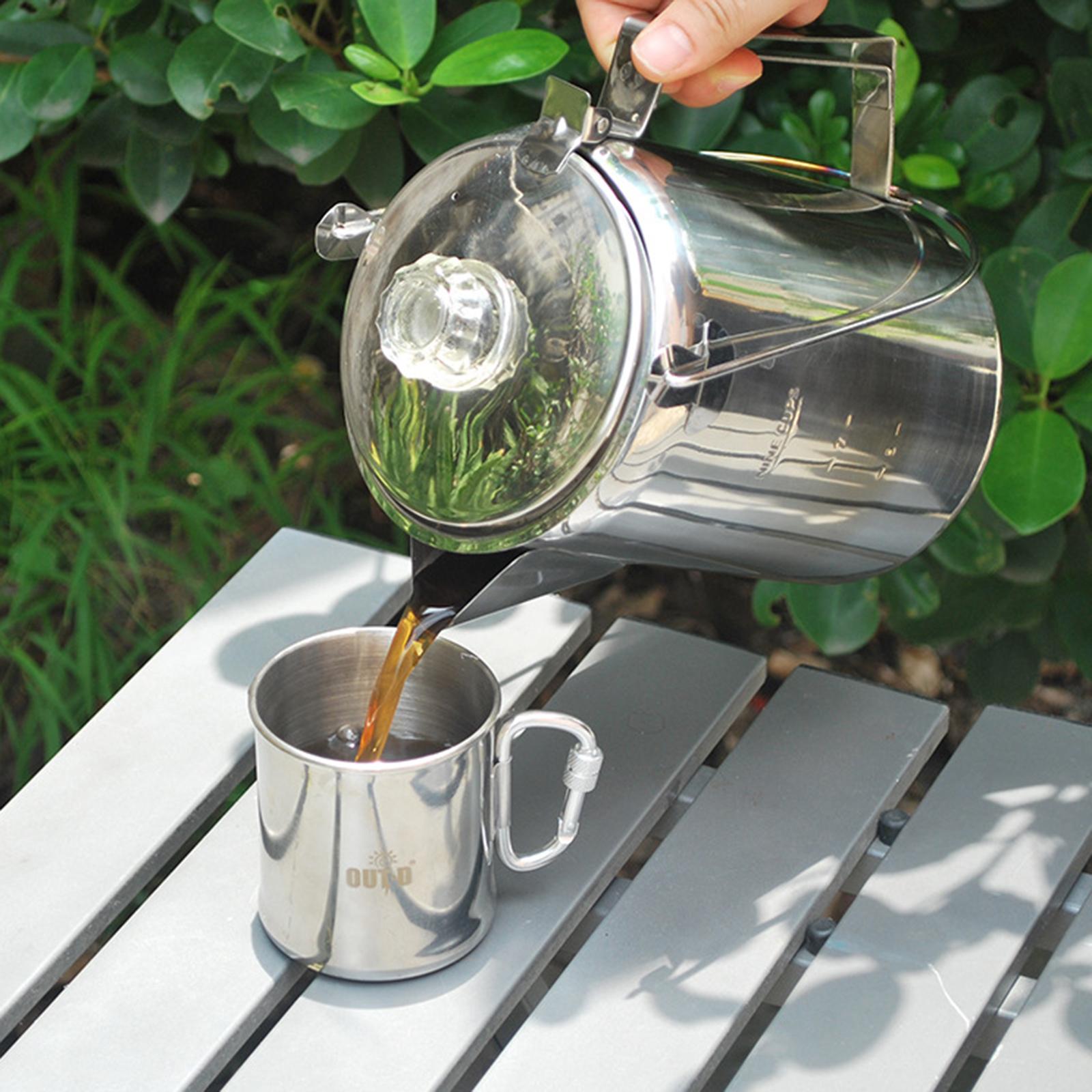 وعاء قهوة للتخييم من الفولاذ ا - مراجعة Camp Percolator Coffee وسعره