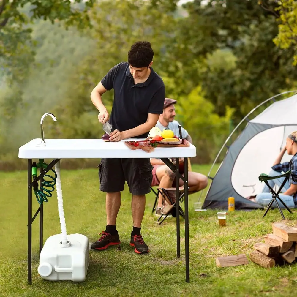 حوض غسيل محمول عالي التحمل للت - مراجعة Outdoor Camping Sink وسعره