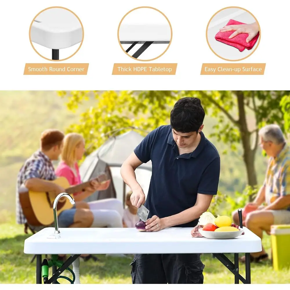 حوض غسيل محمول عالي التحمل للت - مراجعة Outdoor Camping Sink وسعره
