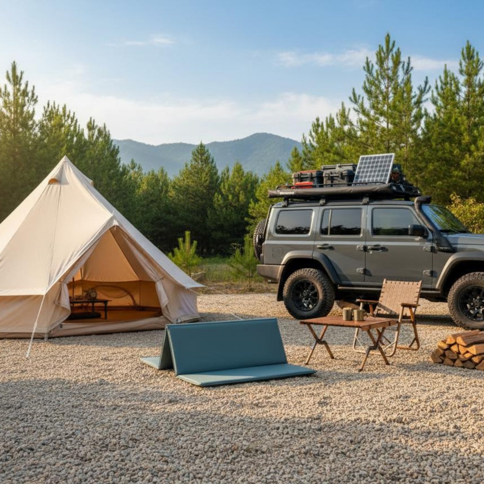 حصيرة سفلية مبطنة قابلة للطي ل - مراجعة Outdoor Camping Mat وسعره