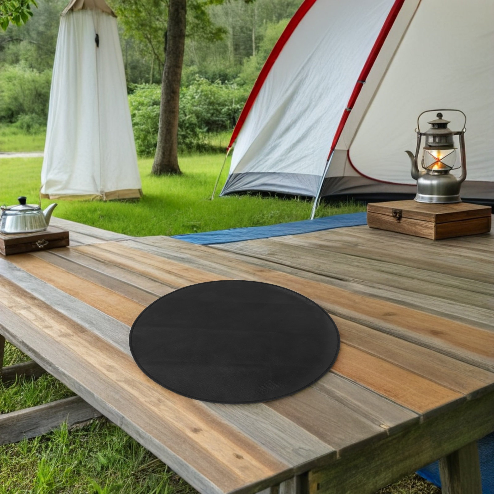 بساط شواء دائري مقاوم للحريق،  - مراجعة Outdoor Camping Mat وسعره