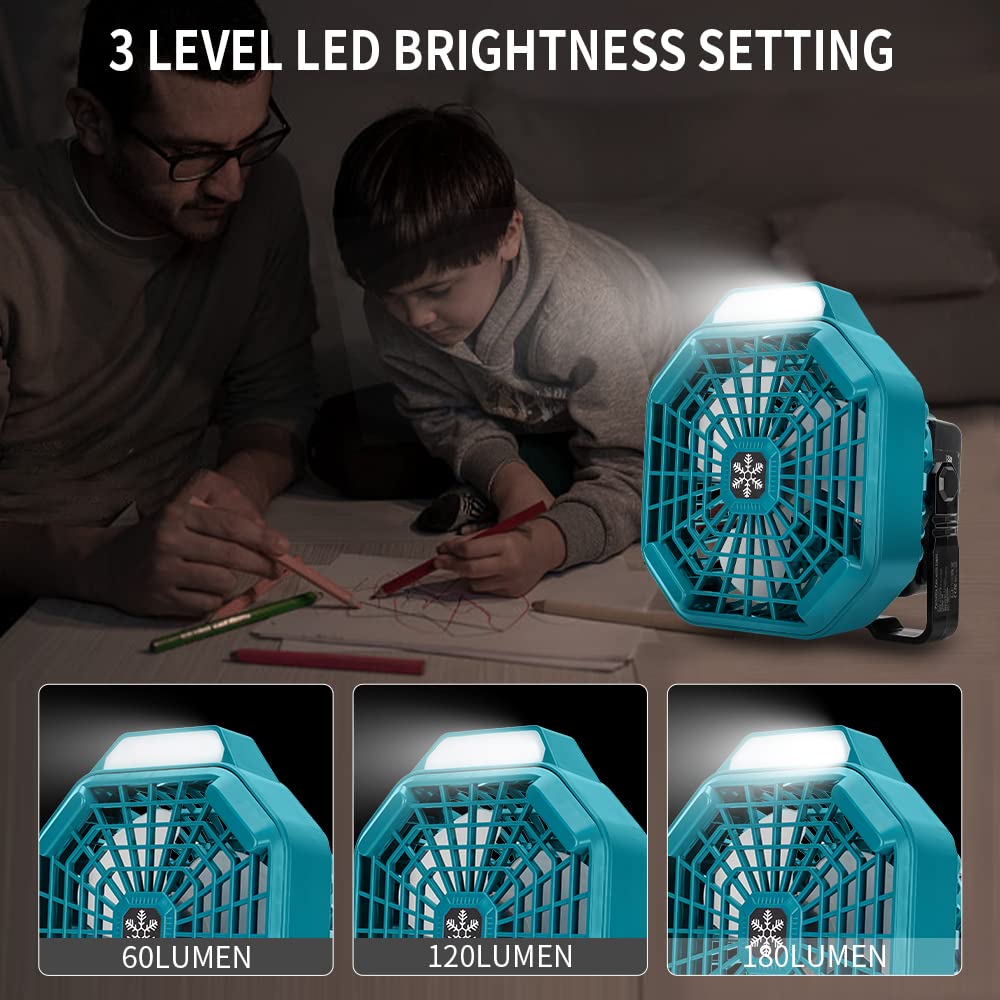 مروحة خارجية محمولة لبطاريات ل - مراجعة Outdoor Camping Misting Fan وسعره