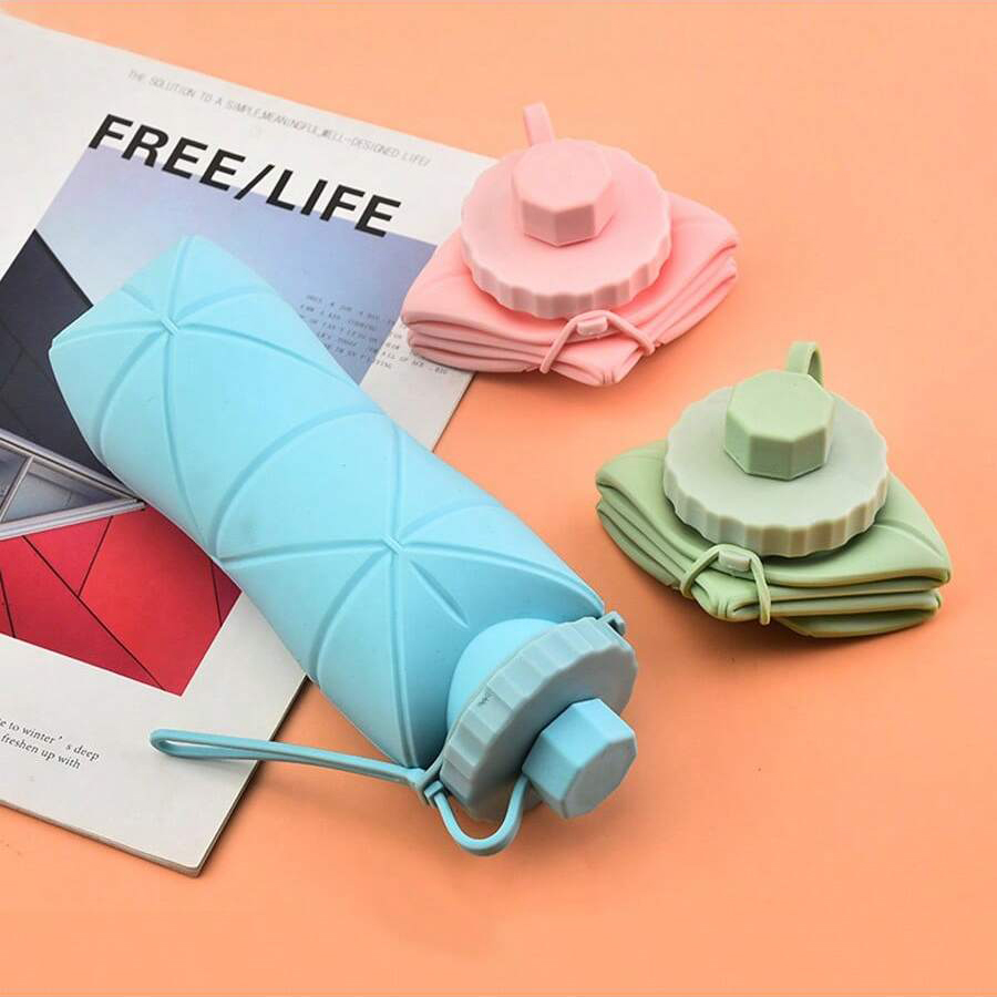 كوب سيليكون قابل للطي سعة 600  - مراجعة Collapsible Water Bottle وسعره