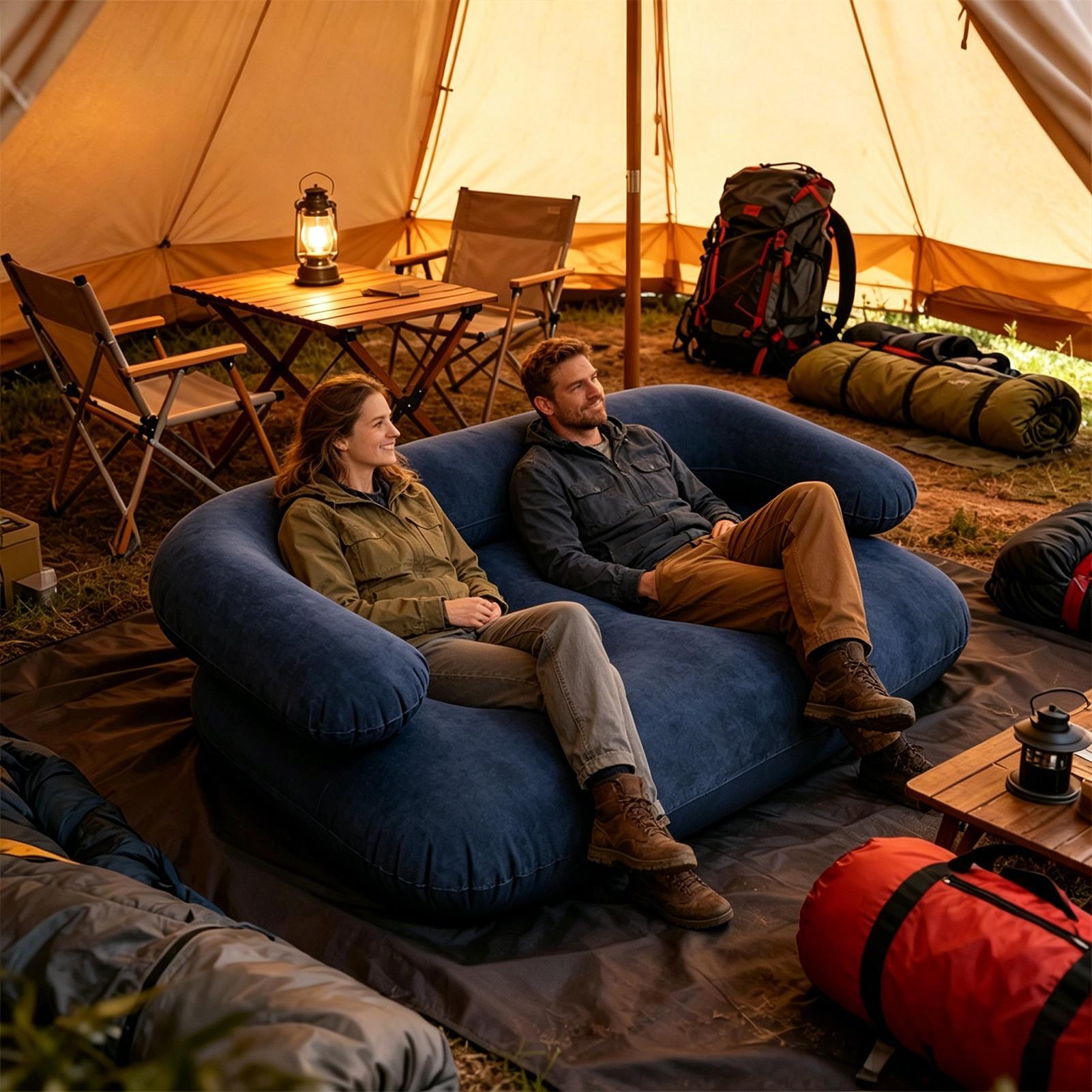 أريكة قابلة للنفخ للتخييم، أري - مراجعة Outdoor Camping Decke وسعره