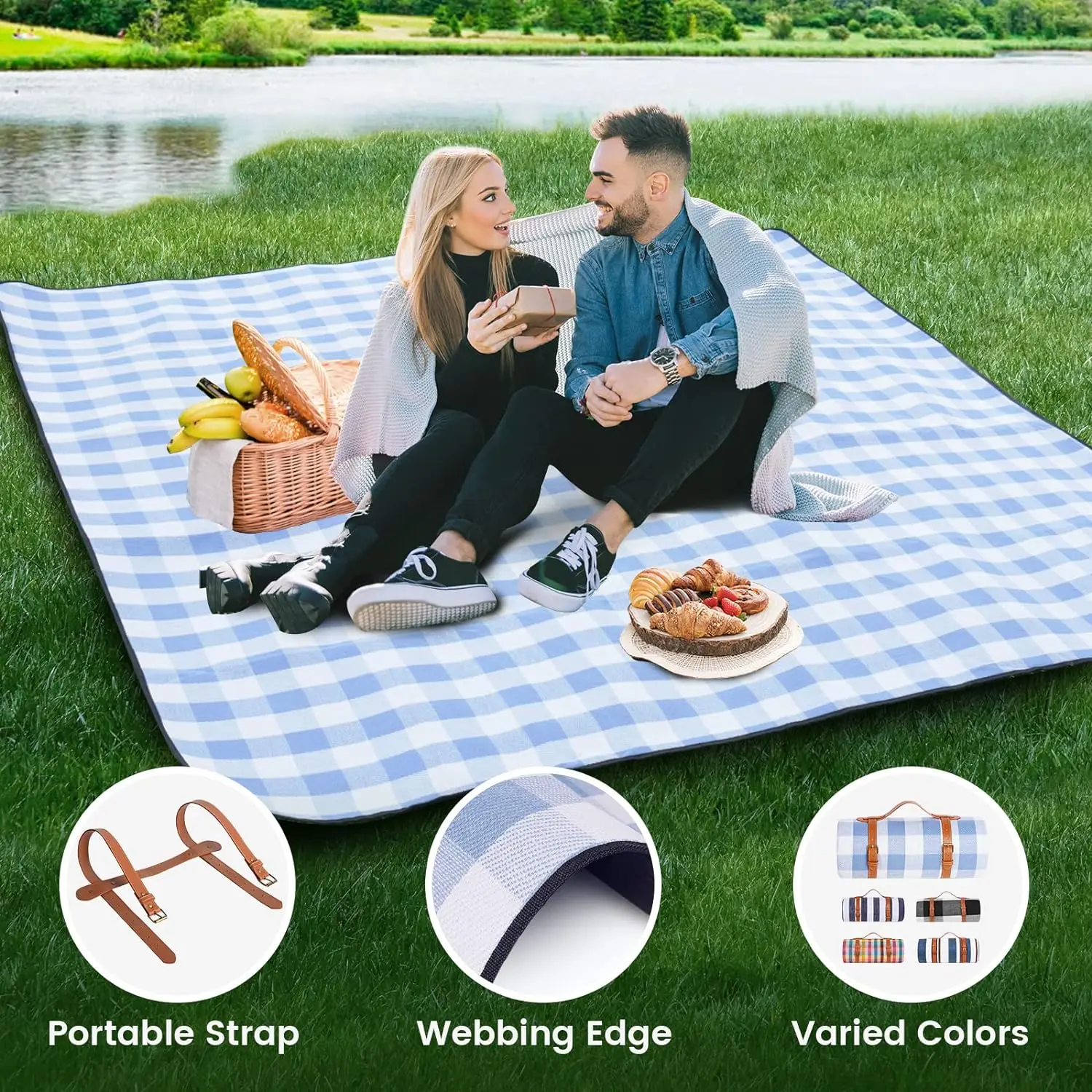 بطانية نزهة كبيرة الحجم من ZHU - مراجعة Outdoor Camping Rug Waterproof وسعره