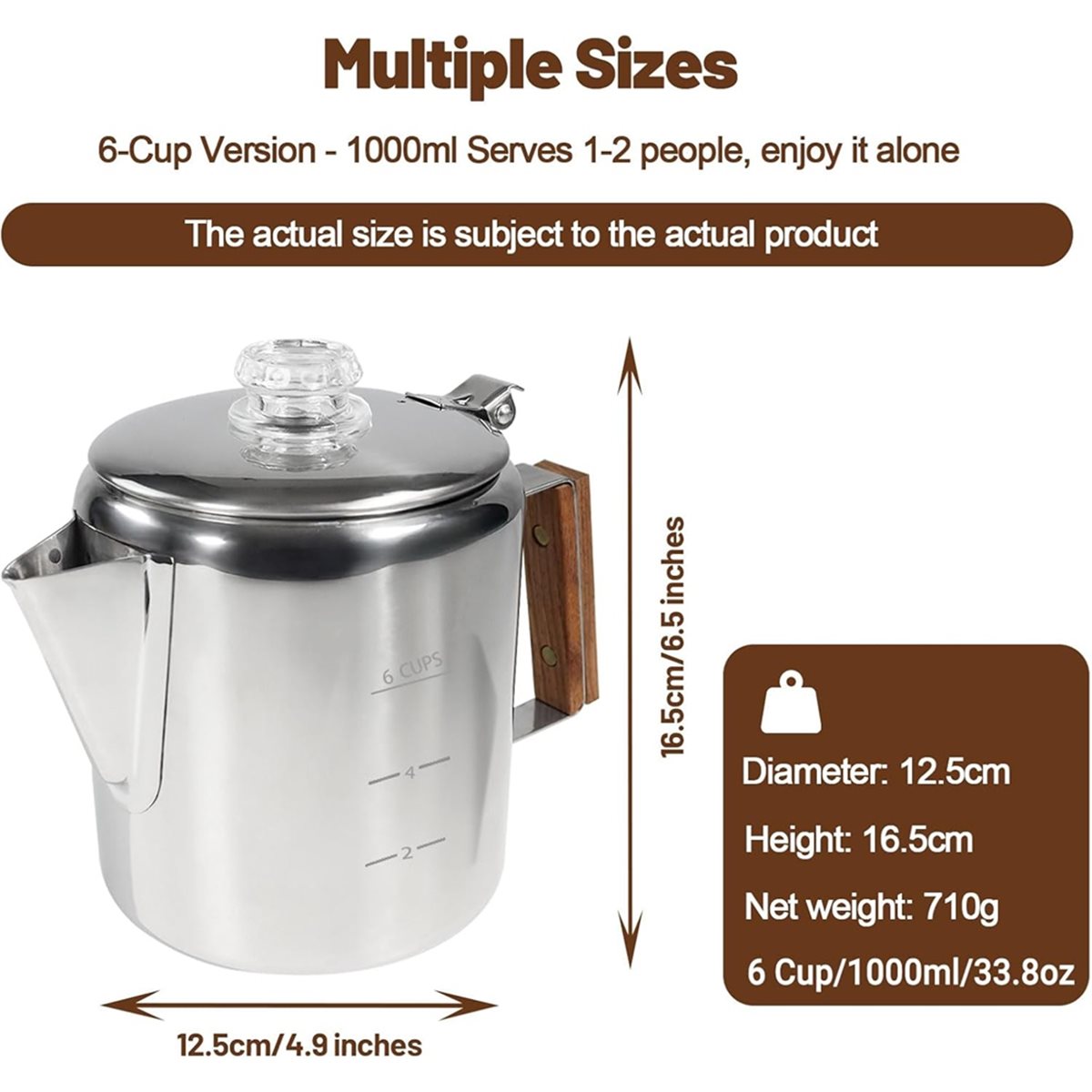 6 أكواب Percolator 304 إبريق ق - مراجعة Camp Percolator Coffee وسعره