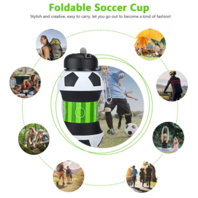 كوب سيليكون قابل للطي لكرة الق - مراجعة Collapsible Water Bottle وسعره