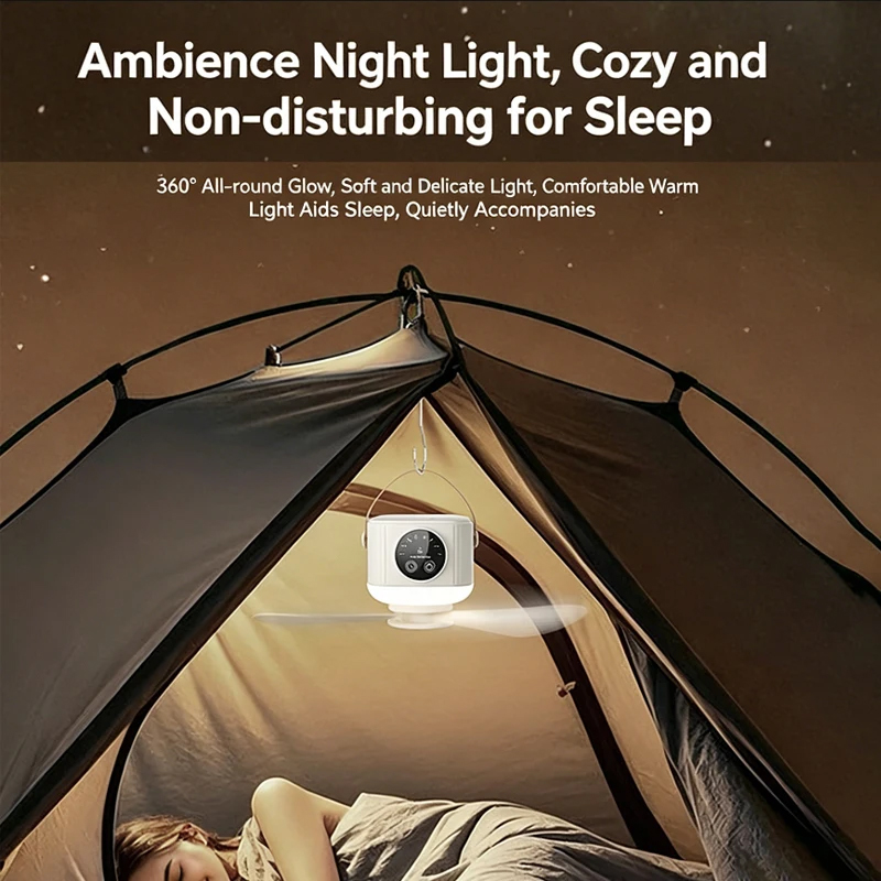مروحة سقف محمولة قابلة لإعادة  - مراجعة Outdoor Camping Misting Fan وسعره