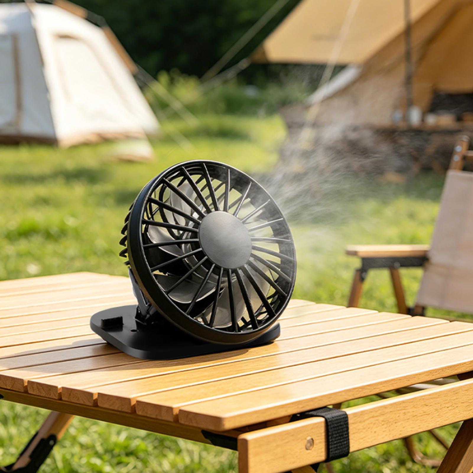 مروحة قابلة للتركيب على القبعة - مراجعة Outdoor Camping Misting Fan وسعره